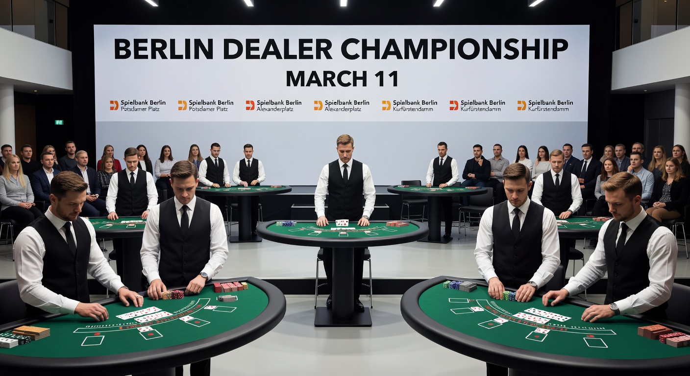 Roulette-Chips in Best Pushing Stacks Challenge: Dealer schieben Stapel präzise über den Tisch