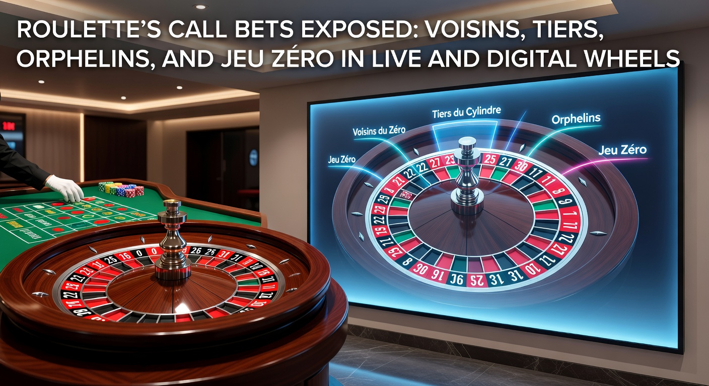 Roulette-Rad mit hervorgehobenen Call-Bet-Sektoren wie Voisins du Zéro und Tiers du Cylindre in einem Live-Casino