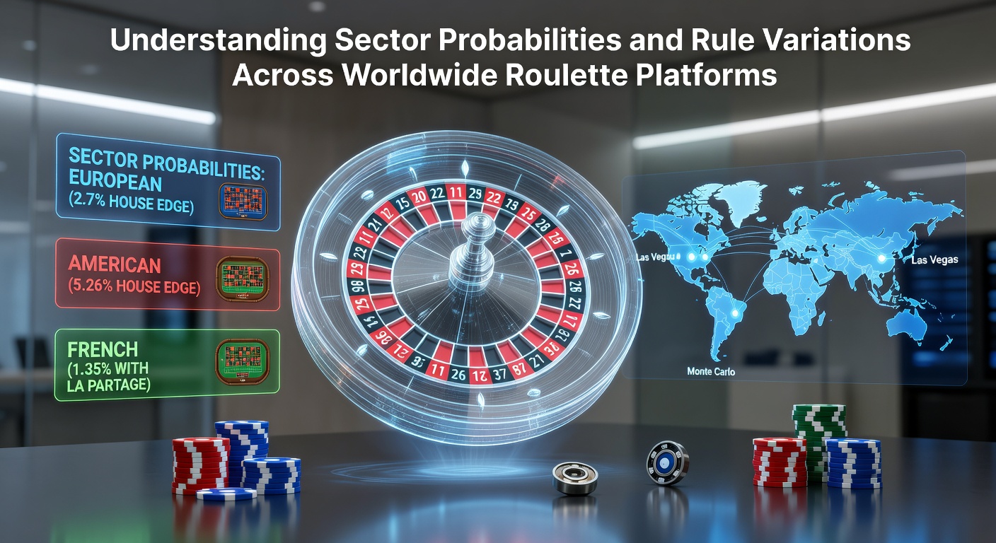 Roulette-Rad mit Sektor-Markierungen auf einer internationalen Plattform